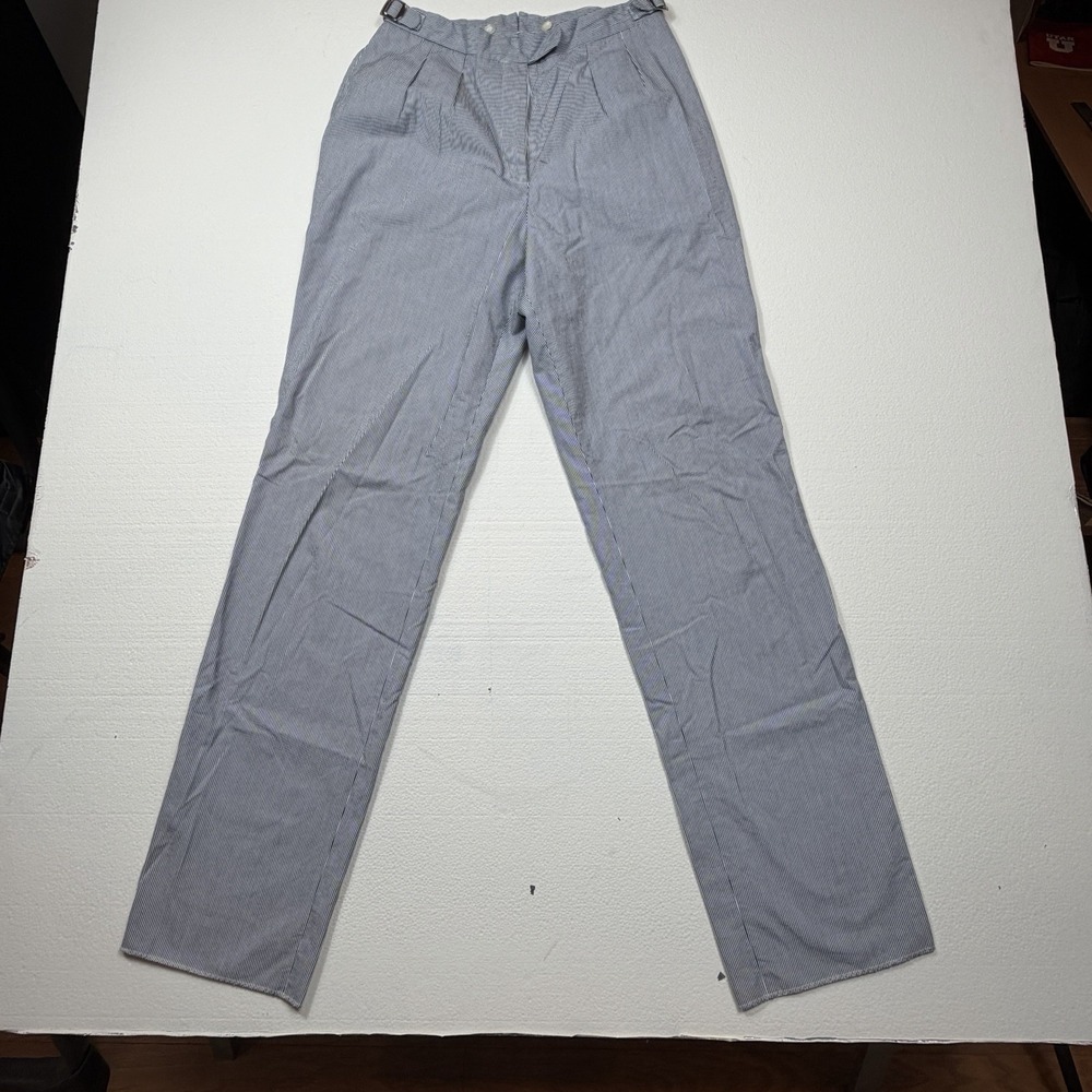 Vintage Faconnable Albert Goldberg Striped Seersucker Pants Sz 30 (women 8/10)